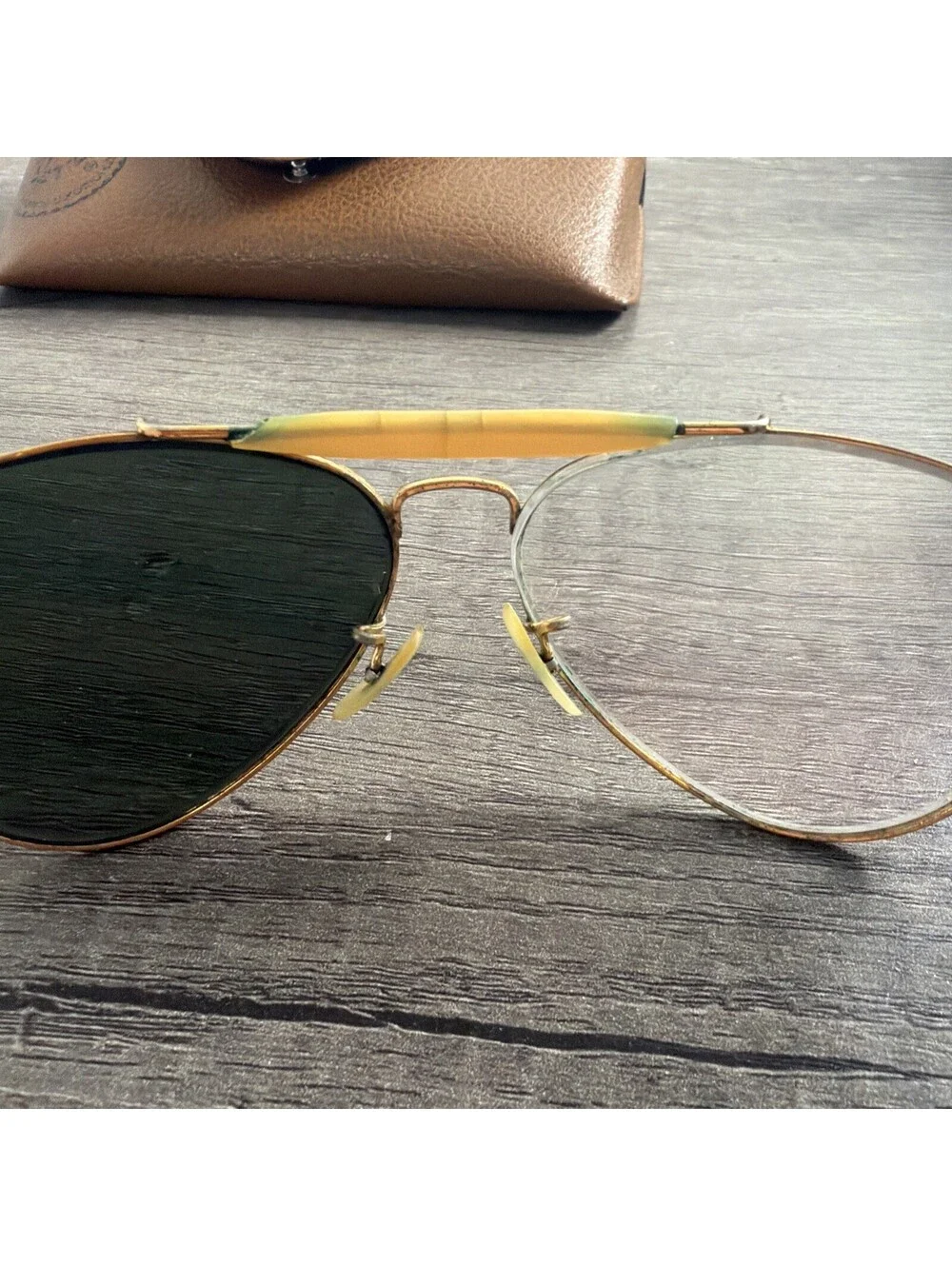 VINTAGE RAY BAN Bausch and Lomb OUTDOORSMAN AVIATOR SUNGLASSES FRAMES ONLY